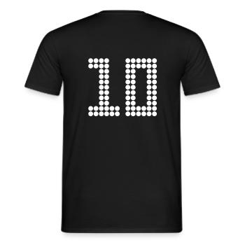 10 - Männer T-Shirt - Schwarz - Hinten - AI Model Male 178 light (178cm)