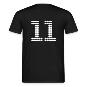 11 - Men's T-Shirt - black - Back - AI Model Male 178 light (178cm)