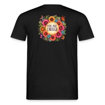 You Are Enough - self love - Men's T-Shirt - black - Back - AI Model Male 178 light (178cm)