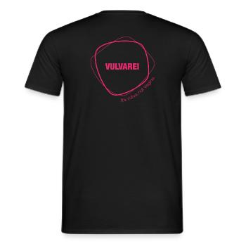 Vulvarei - It's Vulva. Not Vagina 2.0 - Männer T-Shirt - Schwarz - Hinten - AI Model Male 178 light (178cm)