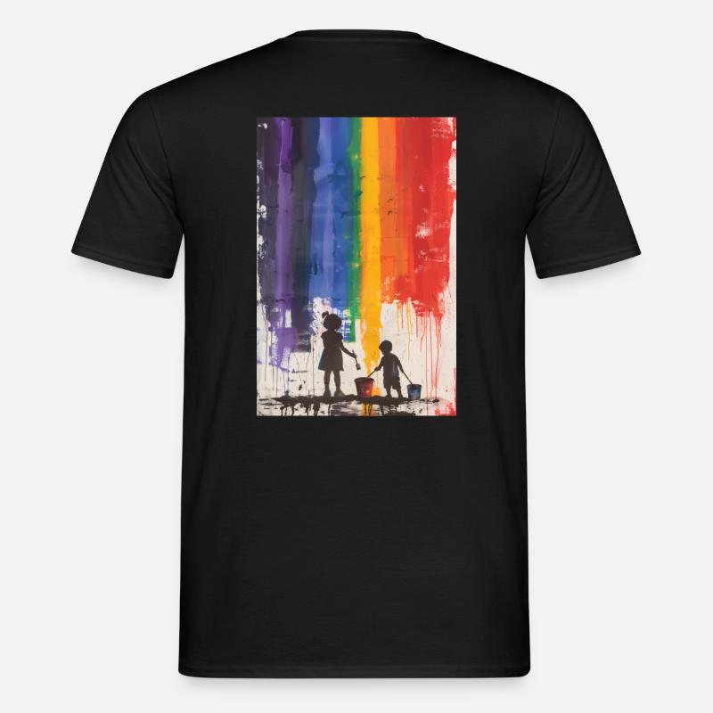 Farbenfroh - Männer T-Shirt - Schwarz