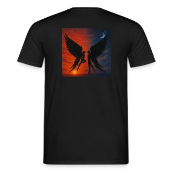 Engelbild /Spirit-Soul Kollektion - Männer T-Shirt - Schwarz - Hinten - AI Model Male 178 light (178cm)