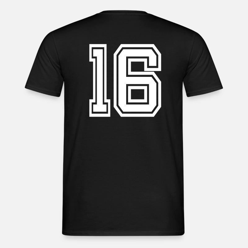 16 - Männer T-Shirt - Schwarz