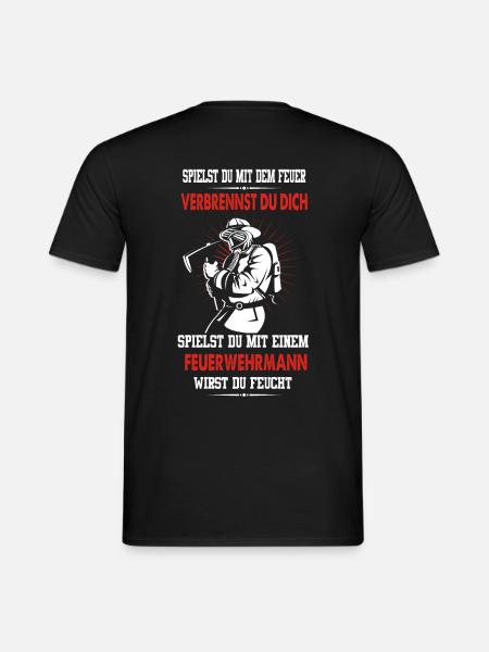Feuerwehr feucht - Männer T-Shirt - Schwarz