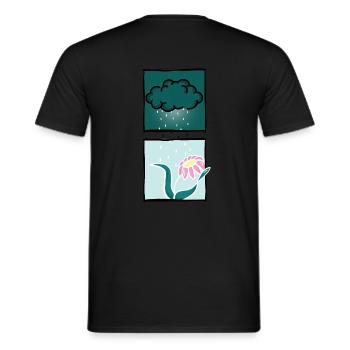Nature - pluie - nuage - T-shirt homme - noir - Dos - AI Model Male 178 light (178cm)
