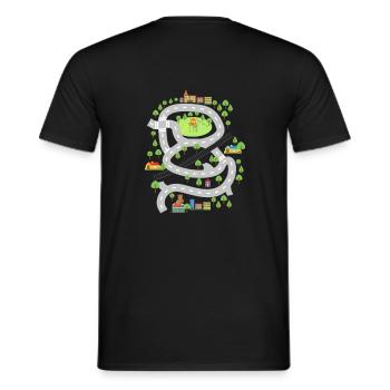 Car Play Mat Shirt for Dad - Men's T-Shirt - black - Back - AI Model Male 178 light (178cm)