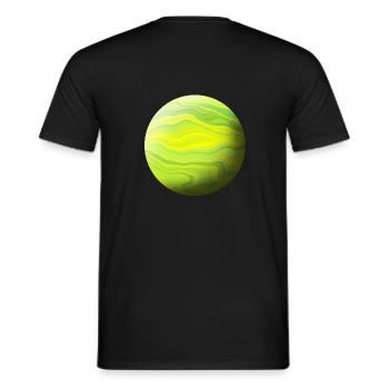 Grass Green Planet - Men's T-Shirt - black - Back - AI Model Male 178 light (178cm)