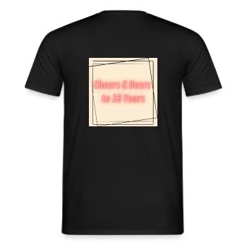 Cheers Beers to 18 Years - Männer T-Shirt - Schwarz - Hinten - AI Model Male 178 light (178cm)