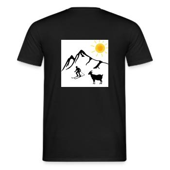 Skifreunde - Männer T-Shirt - Schwarz - Hinten - AI Model Male 178 light (178cm)