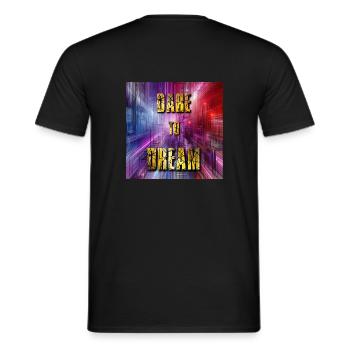 Dare, Dream, Motivation, Inspirational, Quotes, Dr - Männer T-Shirt - Schwarz - Hinten - AI Model Male 178 light (178cm)