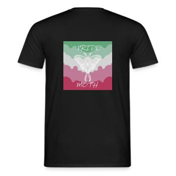 PRIDE MOTH ABROSEXUAL - Men's T-Shirt - black - Back - AI Model Male 178 light (178cm)