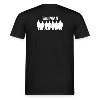 SoulMAN silhouette - Men's T-Shirt - black - Back - AI Model Male 178 light (178cm)