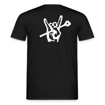 Rockhand, Hand, Metal, Rock, Kitchen, Küche, Koch, - Männer T-Shirt - Schwarz - Hinten - AI Model Male 178 light (178cm)