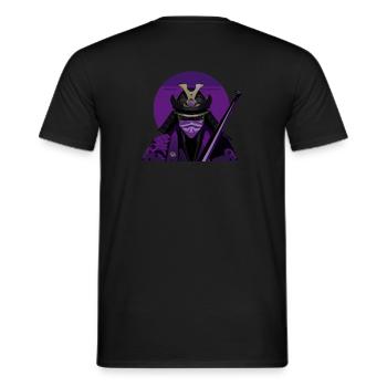 Lila Samurai - Männer T-Shirt - Schwarz - Hinten - AI Model Male 178 light (178cm)