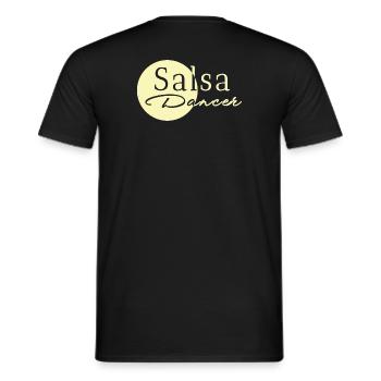 Salsa Dancer yellow - Männer T-Shirt - Schwarz - Hinten - AI Model Male 178 light (178cm)