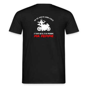 Si tu peux lire ceci, c'est que j'ai perdu ma... - T-shirt homme - noir - Dos - AI Model Male 178 light (178cm)