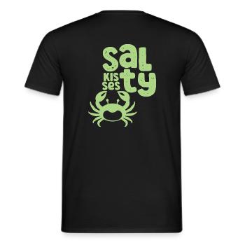 Salty Kisses – Krabbenliebe - Männer T-Shirt - Schwarz - Hinten - AI Model Male 178 light (178cm)