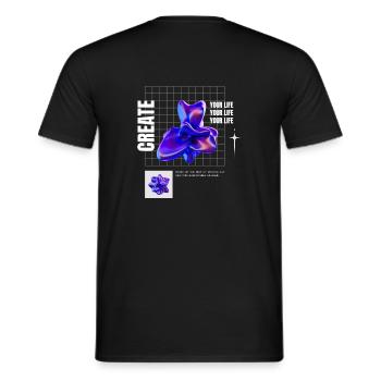 Create your life - Männer T-Shirt - Schwarz - Hinten - AI Model Male 178 light (178cm)