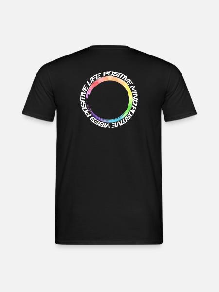 positive mind - positive vibes - positive life - Männer T-Shirt - Schwarz