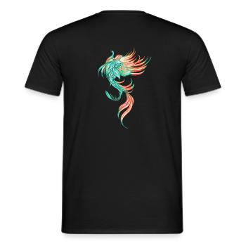 Phoenix - Men's T-Shirt - black - Back - AI Model Male 178 light (178cm)