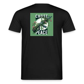 Chose Peace Frieden - Männer T-Shirt - Schwarz - Hinten - AI Model Male 178 light (178cm)