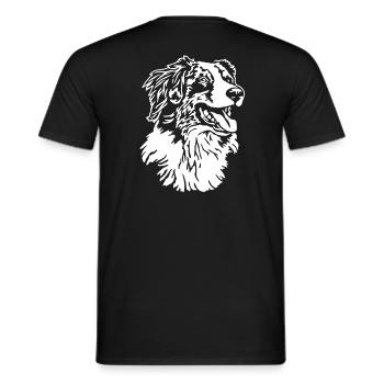 419 Australian Shepherd - Männer T-Shirt - Schwarz - Hinten - AI Model Male 178 light (178cm)