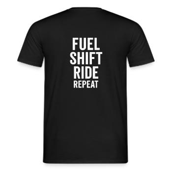 Mouvement du cycle énergétique - T-shirt homme - noir - Dos - AI Model Male 178 light (178cm)