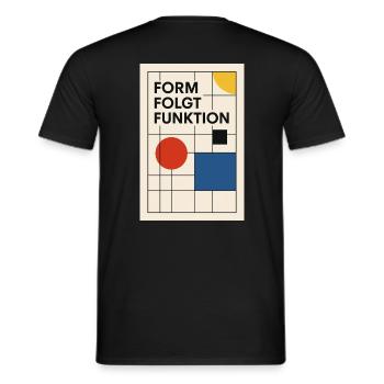Bauhaus Design - Men's T-Shirt - black - Back - AI Model Male 178 light (178cm)