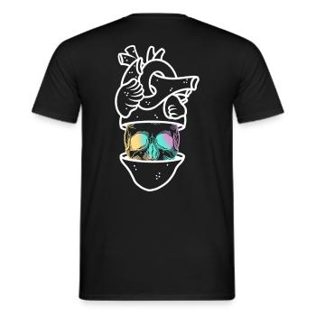 Heart Skull 3 white - T-shirt homme - noir - Dos - AI Model Male 178 light (178cm)