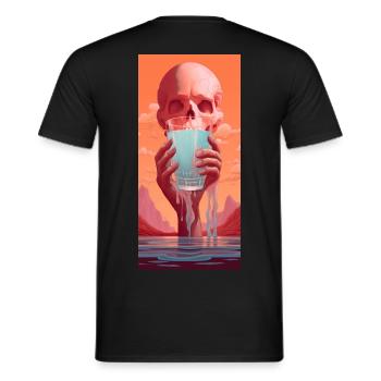 Stay Hydrated While You Suffer - Men's T-Shirt - black - Back - AI Model Male 178 light (178cm)