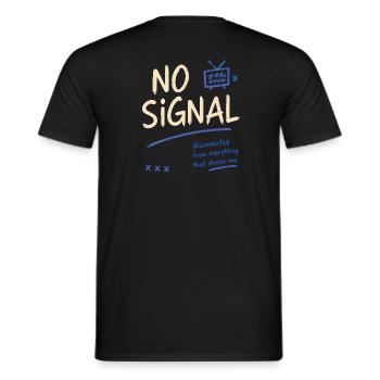 Pas de signal – Vibrations déconnectées - T-shirt homme - noir - Dos - AI Model Male 178 light (178cm)
