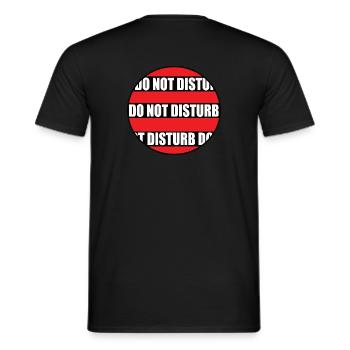 Do Not Disturb rotes Design - Männer T-Shirt - Schwarz - Hinten - AI Model Male 178 light (178cm)
