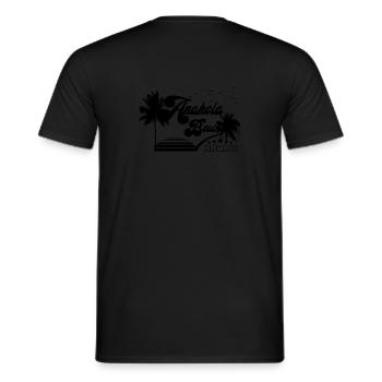 Sunset Palm Trees Hawaii - Men's T-Shirt - black - Back - AI Model Male 178 light (178cm)