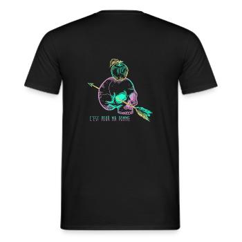 Skull Apple mauve - T-shirt homme - noir - Dos - AI Model Male 178 light (178cm)