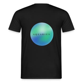 Aquarius-Zodiacline - Männer T-Shirt - Schwarz - Hinten - AI Model Male 178 light (178cm)