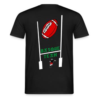sport_rugby_design_35 - Männer T-Shirt - Schwarz - Hinten - AI Model Male 178 light (178cm)