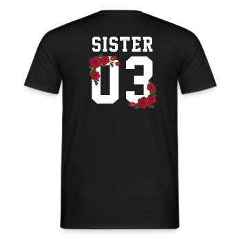 Soeur yolo famille meilleurs amis bestie love - T-shirt homme - noir - Dos - AI Model Male 178 light (178cm)