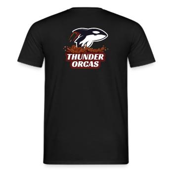 Thunder Orcas 2022 - Männer T-Shirt - Schwarz - Hinten - AI Model Male 178 light (178cm)