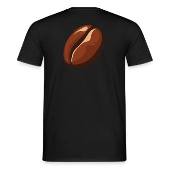 Kaffeebohne vector art - Männer T-Shirt - Schwarz - Hinten - AI Model Male 178 light (178cm)