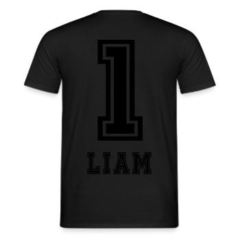 Liam - Men's T-Shirt - black - Back - AI Model Male 178 light (178cm)
