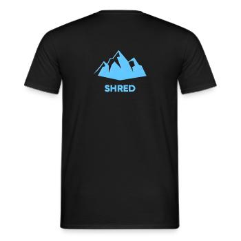 Montagne SHRED - T-shirt homme - noir - Dos - AI Model Male 178 light (178cm)