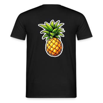 Pineapple solo - Men's T-Shirt - black - Back - AI Model Male 178 light (178cm)
