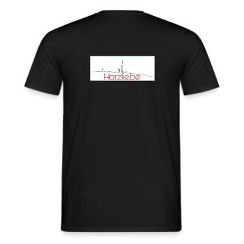Harzlie.be Brocken Panorama - Männer T-Shirt - Schwarz - Hinten - AI Model Male 178 light (178cm)