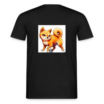 Cute Shiba Inu - Männer T-Shirt - Schwarz - Hinten - AI Model Male 178 light (178cm)