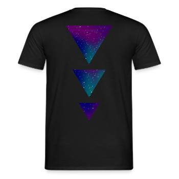 Galaxy Triangles - Männer T-Shirt - Schwarz - Hinten - AI Model Male 178 light (178cm)
