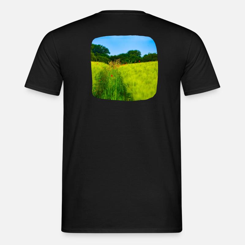 Feldweg im Frühling - Männer T-Shirt - Schwarz