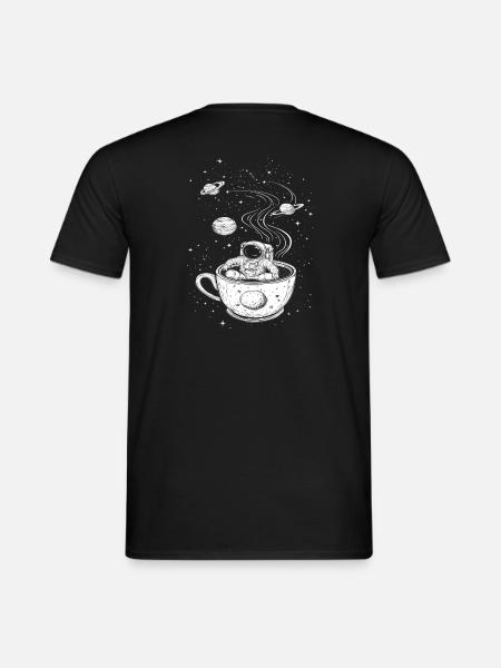 spaceman in der Galaxie - Männer T-Shirt - Schwarz