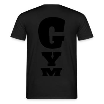 Gym Backprint Fitness Fitnessstudio Training - Männer T-Shirt - Schwarz - Hinten - AI Model Male 178 light (178cm)