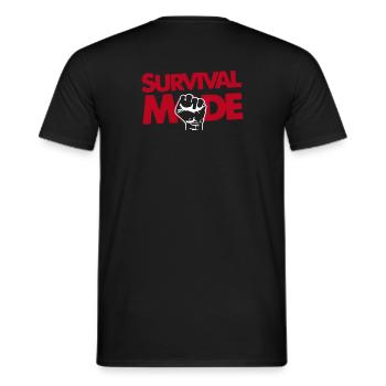 Survival Mode - Men's T-Shirt - black - Back - AI Model Male 178 light (178cm)