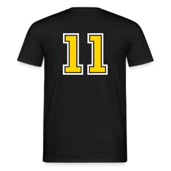 11 - Men's T-Shirt - black - Back - AI Model Male 178 light (178cm)